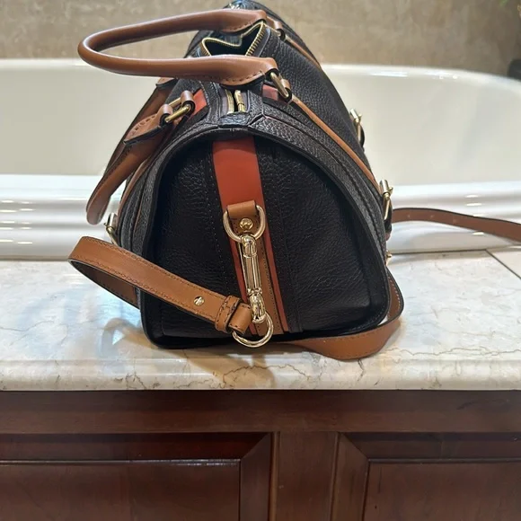 Burberry Alchester Bowling bag medium brown pebbled leather great condition - Picture 6 of 6